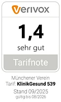 Rating verivox für KlinikGesund 539 sehr gut - Münchener Verein